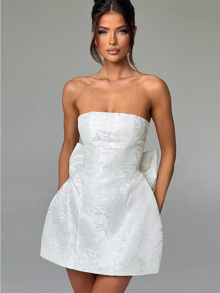 Elenora Mini Dress In Ivory